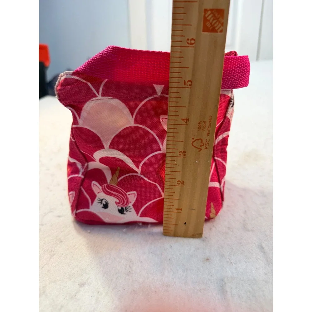 Thirty-One Littles Carry-All Caddy Pink Unicorn Mermaid Scale Mini Organizer Bag